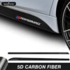 2Pcs Car Door Side Skirt Stripes Stickers M Performance Body Vinyl Decals For BMW F20 F30 F15 F16 G30 F10 Z4 E60 E90 G20 F31 F32