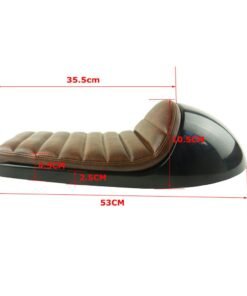 Alternative view of Cafe Racer Seat Retro Seat Pan Base Vintage Saddle Scrambler Cushion Vintage Motorcycle Seat for BMW Triumph Bonneville Honda