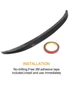 Alternative view of Car-Styling Carbon Fiber Racing Rear Spoiler Wing Lip for BMW 435i 428i 4 Series F32 Coupe 2-Door 2014 - 2017 (Not fit M4)