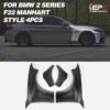 Manhart BMW F22 M Style FRP Fiber Glass Wide Body Front Fender Fiberglass Wheel Arch Flare Tuning Body Kit