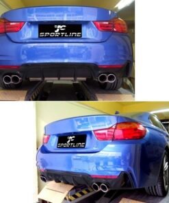 Alternative view of Carbon Fiber / FRP Rear Bumper Lip Spoiler For BMW 4 Series F32 F33 F36 M Sport Only 2014 - 2017 435i 420i Rear Diffuser Spoiler