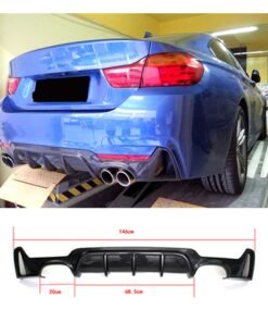 Alternative view of Carbon Fiber Rear Bumper Lip Diffuser Spoiler for BMW 4 Series F32 F33 F36 M Sport Sedan Gran Coupe Convertible 2014 - 2018