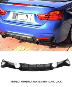 Alternative view of Carbon Fiber Rear Bumper Lip Diffuser Spoiler for BMW 4 Series F32 F33 F36 M Sport Gran Coupe Sedan Convertible 2014 - 2018