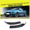 For BMW 4 Series F32 435i M Sport Front Bumper Splitters Cupwings Flaps Cover Coupe 2013 - 2017 2PCS/Set Carbon Fiber