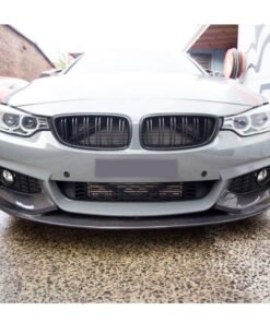Alternative view of BMW 4 Series F32 F33 F36 M Sport M tech Car Front Bumper Lip Spoiler Splitters 2014 - 2018 Carbon Fiber / FRP Black
