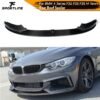BMW 4 Series F32 F33 F36 M Sport M tech Car Front Bumper Lip Spoiler Splitters 2014 - 2018 Carbon Fiber / FRP Black