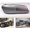 SAFFEN 9L / 2.4Gal Bare Steel Cafe Racer Gas Tank Universal Fuel Tank with Thick Iron Cap Switch for YAMAHA RD50 RD350 BWM R100