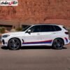 Tricolor Sport Stripes Car Door Side Skirt Sticker Vinyl Decal Auto Body Exterior Accessories For BMW E70 E71 F15 F16 F25 F26