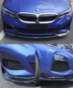 Alternative view of 3PCS Gloss Black Car Front Bumper Splitter Lip Spoiler Cover Diffuser Body Kit  Cover Guard For BMW 3 Series G20 G28 2019 2020
