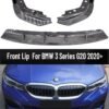 3PCS Gloss Black Car Front Bumper Splitter Lip Spoiler Cover Diffuser Body Kit  Cover Guard For BMW 3 Series G20 G28 2019 2020