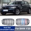 Front Bumper Kidney Grill Double Slat Chrome M Black Grille For BMW 1Series F20 F21 LCI 2016 2017 2018 2019 Car Accessories