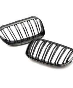 Alternative view of Front Bumper Kidney Sport Grill Double Slat Gloss Black For BMW  3-Series M3 E92 E93 M3 2010 2011 2012 2013 Car  Accessories