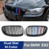 Front Bumper Kidney Sport Grill Double Slat M Colour For BMW 3-Series M3 E92 E93 M3 2010 2011 2012 2013 Car Styling Accessories
