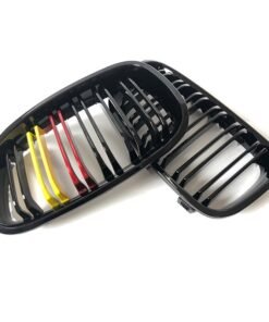Alternative view of Front Kidney  Dual Slat German Flag Colour Grille Double Bar For BMW 1 Sreies F20 2012 2013 2014 sport Car  Replacement grill