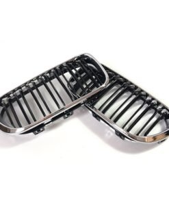 Alternative view of Front Kindey Grill Chrome Silver Black Double Bar Grille For BMW 1 Series F20 F21 LCI 2016 2017 2018 Dual Slat Auto Accessories