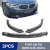 Gloss Black Car Front Bumper Lip Spoiler Splitter Diffuser Body Kit Cover Guard For BMW 5 Series G30 G31 G38 LCI 2020 2021
