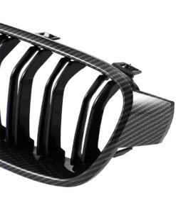 Alternative view of M3 Front Bumper Kidney Grill Carbon Fiber Gloss Black Diamond Chrome Grille For BMW 3-Series F30 F31 F35 2012-2019 320i 325i