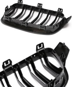 Alternative view of M3 Front Bumper Kidney Grill For BMW 3-Series F30 F31 F35 2012-2019 320i 325i Carbon Fiber All Black Diamond Gloss Silver Grille