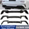 Rear Bumper M Competition Diffuser Spoiler Lip Body Kit For BMW 3 Series M340i 325i 320i G20 G21 2019 2020 2021 M Tech Sport