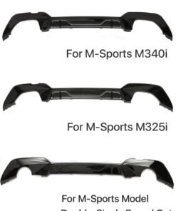 Alternative view of Rear Bumper M Performance Diffuser Spoiler Lip Body Kit For BMW 3 Series M340i 325i 320i G20 G21 2019 2020 2021 M Tech Sport