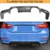 Carbon Fiber Car Rear Bumper Diffuser Lip Spoiler For BMW 3 4 Series F80 M3 F82 F83 M4 2014-2019 Rear Diffuser Gloss Black