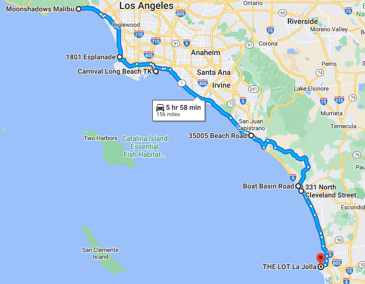 Malibu to la Jolla Drivers Club Challenge