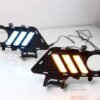 led drl daytime running light for BMW 3 series F35 F30 with Dynamic moving yellow turn signal and blue night light