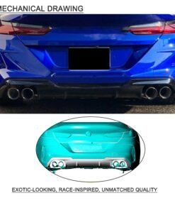 Alternative view of Dry Carbon Fiber Rear Bumper Diffuser Rear Bumper Diffuser Lip for BMW G16 F93 M8 4-Door Sedan 2019-2022  Car Modify Parts