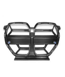 Alternative view of Real Carbon Fiber Car Front Bumper Kidney Grille Grill Auto Racing Grid For BMW 3 Series G80 M3 4 Series G82 G83 M4 2021-2023