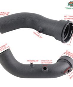 Alternative view of Intake Turbo Charge Pipe Aluminum N55 N55 M235i M135i Black  2012-2016 BMW