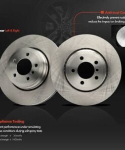 Alternative view of Brake Rotors BMW 750i 750Li E65/F01 06-08 760i 760Li Rear LH & RH 2x Disc