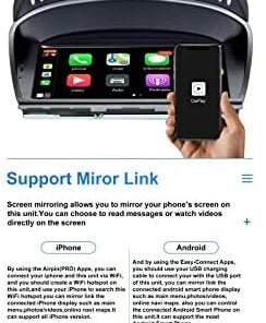 Alternative view of Car GPS Navigator Android 12.0 Auto Stereo for BMW 3 5 Series E90 E60 with iDrive System Retained 8.9 inch IPS Touch Screen, CarPlay (2009-2012 CIC System, Octa Core 6GB RAM 128GB ROM)  Electronics
