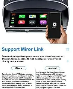 Alternative view of Car GPS Navigator Android 12.0 Auto Stereo for BMW 3 5 Series E90 E60 with iDrive System Retained 8.9 inch IPS Touch Screen, CarPlay (2009-2012 CIC System, Octa Core 6GB RAM 128GB ROM)  Electronics