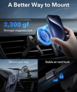 Alternative view of Car Mount (HaloLock), Magnetic Car Phone Holder Mount, Air Vent/Dashboard Magnetic Phone Mount for iPhone 15/14/13/12