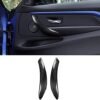 Car Door Handle Cover Hard Carbon Fiber Interior Door Pull Handles Protective Decorative Cover Sticker for BMW 3 4 Series F30 F31 F32 F33 F34 F36 320i 328i 330i 340i