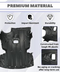 Alternative view of Front Engine Splash Shield- 2006-2013 BMW 323i 325i 325xi 330i 330xi 328i 328xi 335i 335xi M3 335is Under Cover Lower Undercar Shield Plastic (PE) 51757129341