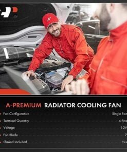 Alternative view of A-Premium Engine Radiator Cooling Fan Assembly Compatible with Select BMW Models - 335i 2007-2013, 335i xDrive 2009-2013, 335is 2011-2013, 335xi 2007-2008, X1 2013-2015, 135i 2008-2013, Z4 2009-2016