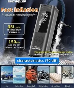 Alternative view of Tire Inflator Portable Air Compressor, 3X Faster Inflation