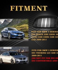 Alternative view of Front Kidney Grille Grill Double Slats Front Bumper Grill Compatible BMW 3 series E90 E91 328i 328xi 335i 335xi 330i 330xi 320i 325xi 323i 2009-2011 Gloss Black Double Slats