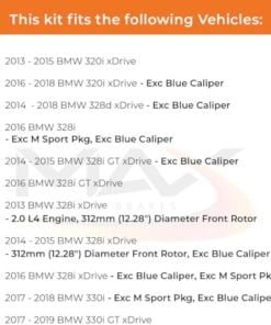 Alternative view of Max Advanced Front Rear Brake Kit 2013-Series 2019 BMW 3/4 OE Disc Brake Rotors and Ceramic Brake Pads