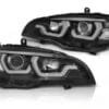 LED Tagfahrlicht Angel Eyes Scheinwerfer für BMW X5 E70 07-10/10-13 schwarz