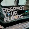 2x Respect Your Elders BMW Decal EURO Sticker  | eBay