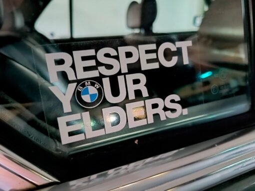 2x Respect Your Elders BMW Decal EURO Sticker  | eBay