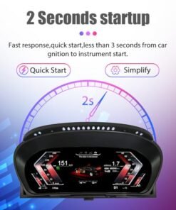 Alternative view of Digital Dash, Automotive Replacement Instrument Panel Gauges, Speedometer Instrument Cluster Replacement for BMW X6 E71 CCC CIC, Digital Cluster Instrument Speedometer - 12.3 inch : Automotive