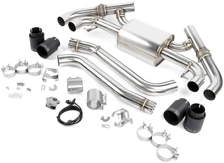 Dinan D660-0098 Axle-Back Exhaust Kit (Valved) - Stainless Steel - Black Tips : Automotive